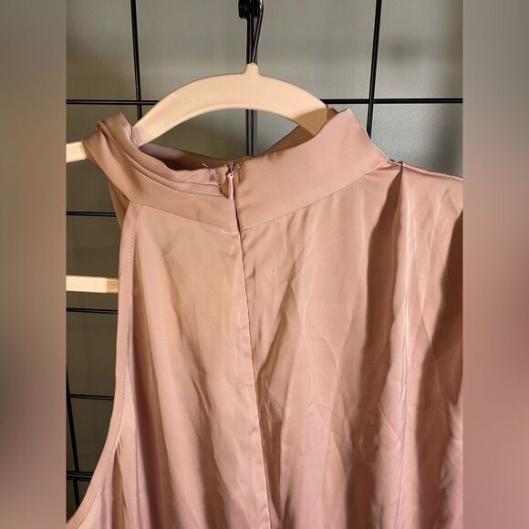 Pretty Garden Assymetrical Sleeveless Pink High Neck Tulip Hem dress NWT - Picture 4 of 12